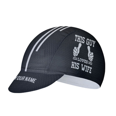 Customized This Guy Loves His Wife Unisex Cycling Cap Sports Hats