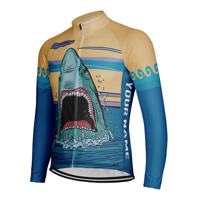 Customized Shark Men's Cycling Jersey Long Sleeve