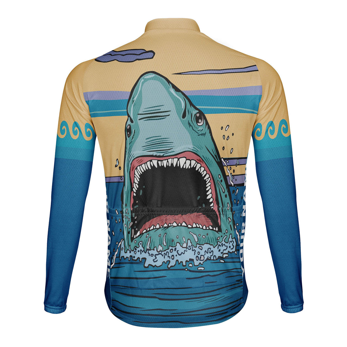 Customized Shark Men's Cycling Jersey Long Sleeve