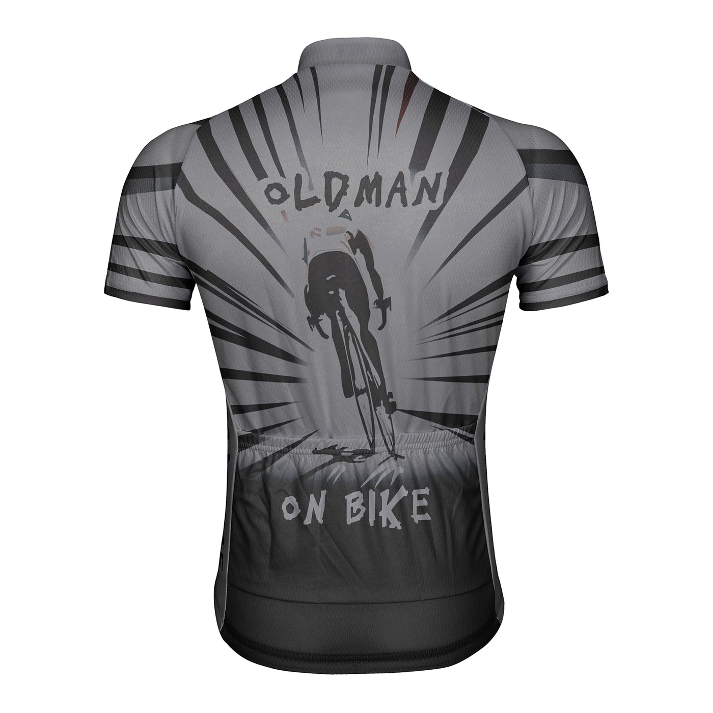 Customized Old Man On Bike Men's Cycling Jersey Short Sleeve