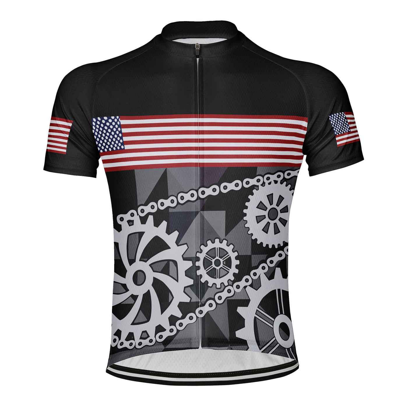 Customized USA America Men's Cycling Jersey Short Sleeve
