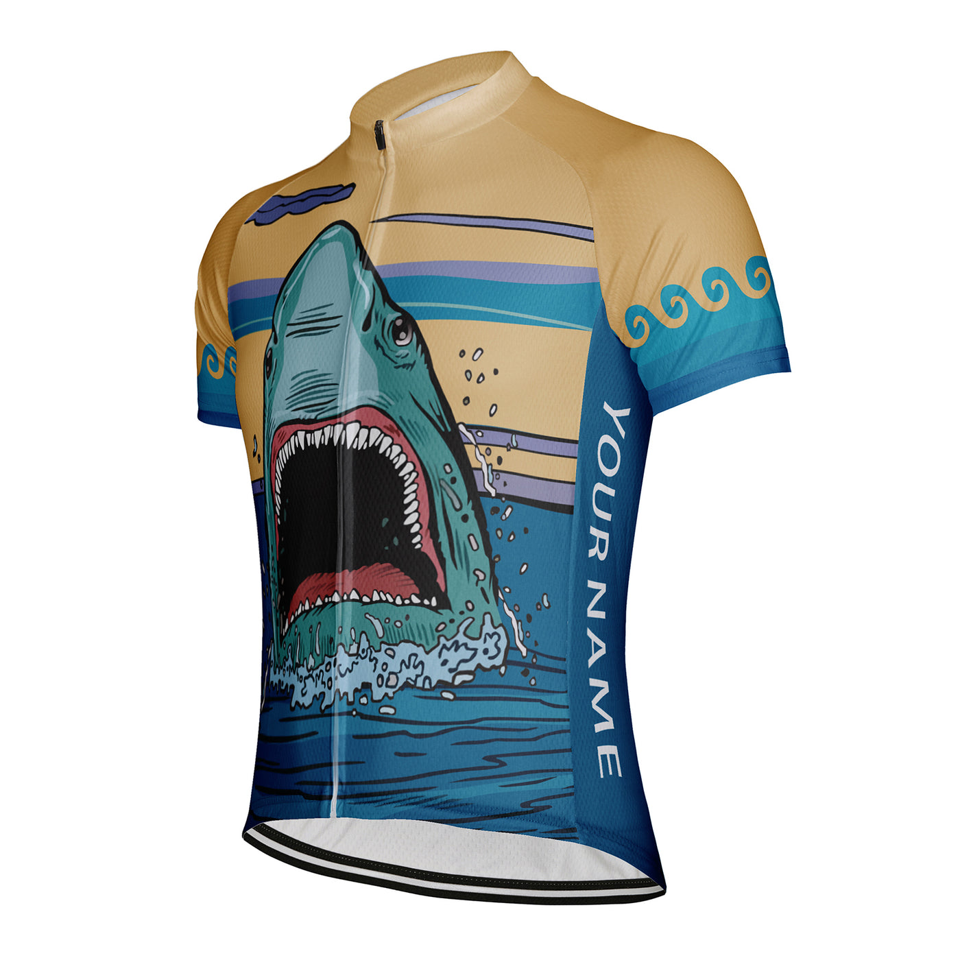 Customized Shark Men's Cycling Jersey Short Sleeve