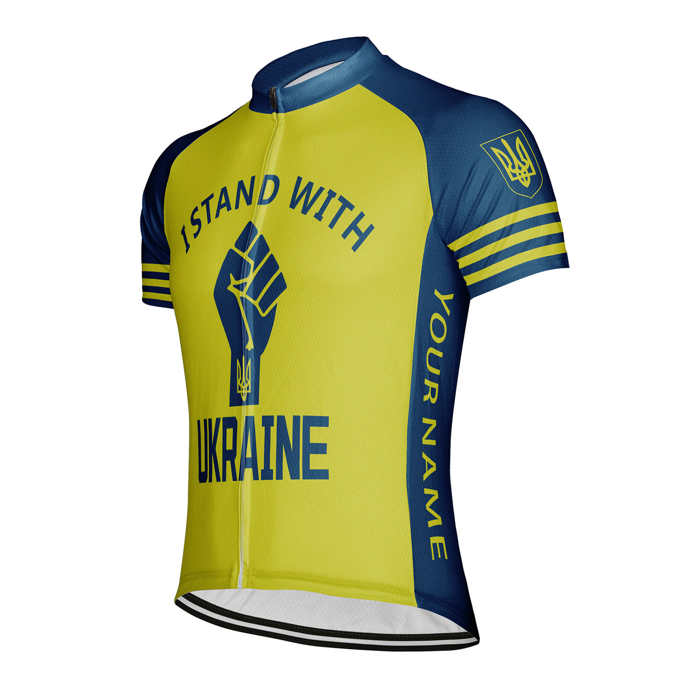 Customized I Stand With Ukraine Men's Cycling Jersey Short Sleeve