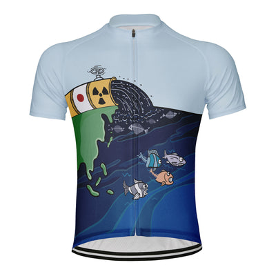 Customized Japan's Nuclear Sewage Discharge Men's Cycling Jersey Short Sleeve