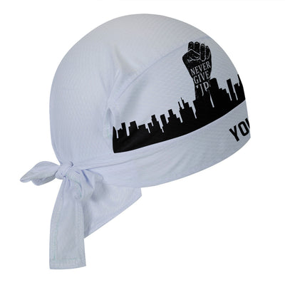 Customized Never Give Up Cycling Scarf Sports Hats