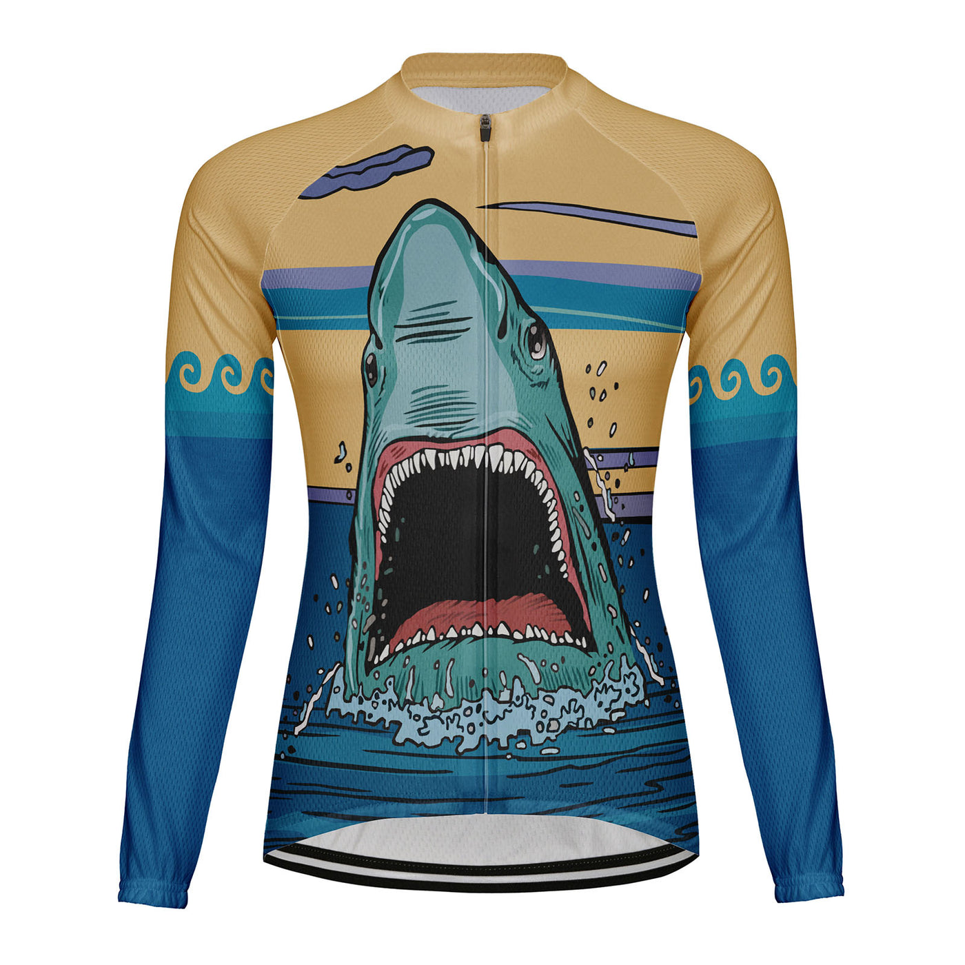 Customized Shark Women's Cycling Jersey Long Sleeve
