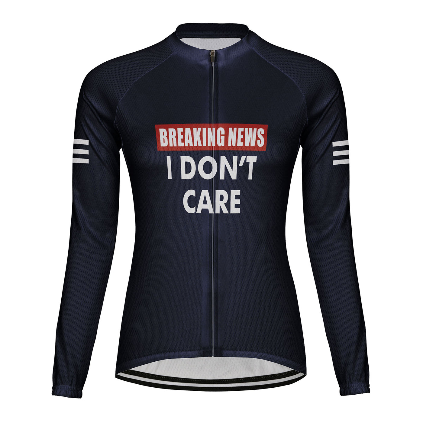 Customized Breaking News I Don't Care Women's Cycling Jersey Long Sleeve