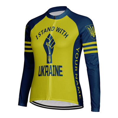 Customized I Stand with Women's Cycling Jersey Long Sleeve
