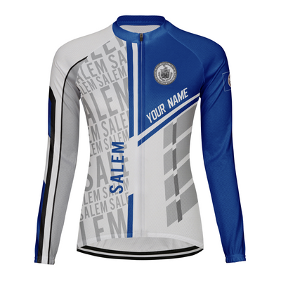 Customized Salem Women's Thermal Fleece Cycling Jersey Long Sleeve