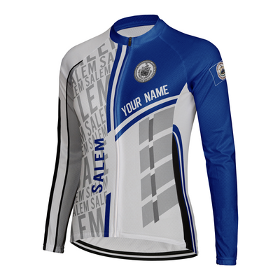 Customized Salem Women's Thermal Fleece Cycling Jersey Long Sleeve