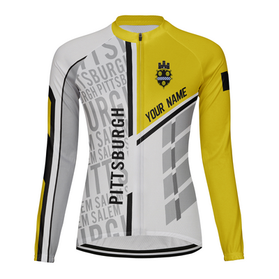 Customized Pittsburgh Women's Cycling Jersey Long Sleeve