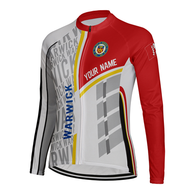 Customized Warwick Women's Thermal Fleece Cycling Jersey Long Sleeve