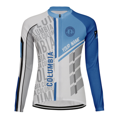 Customized Columbia Women's Thermal Fleece Cycling Jersey Long Sleeve
