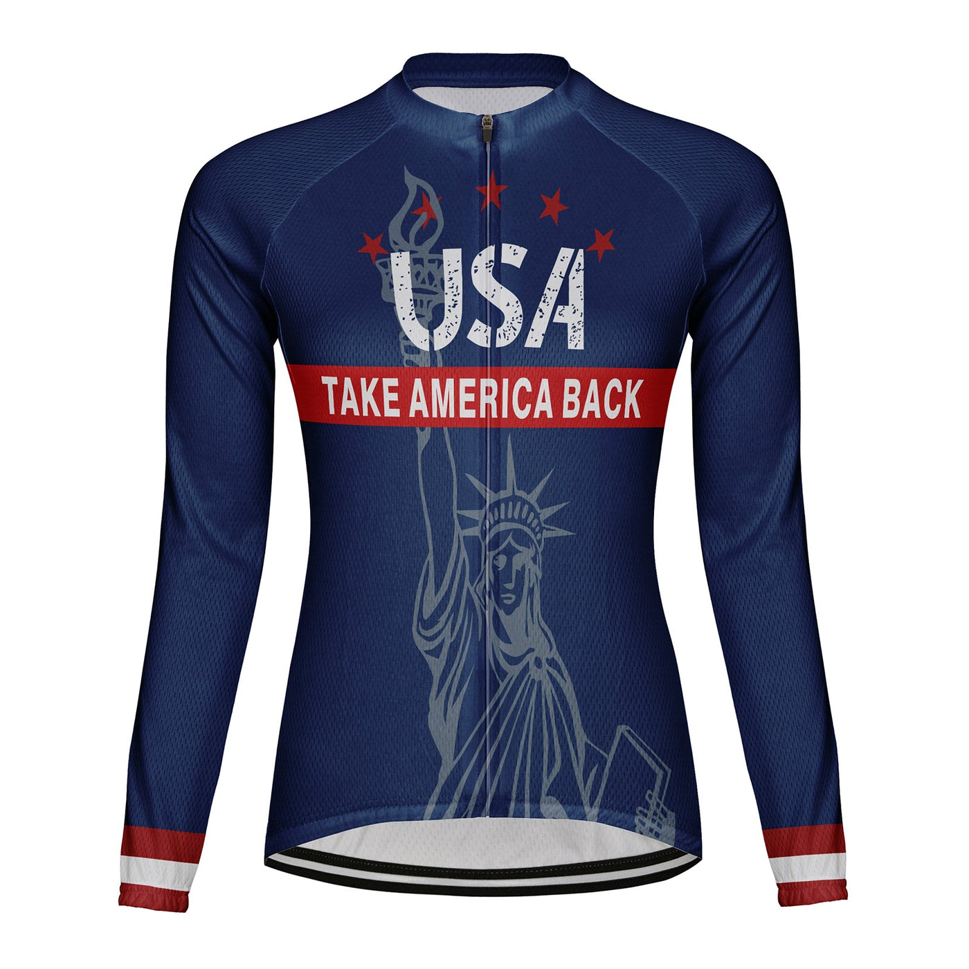 Customized Trump 2024 Women's Thermal Fleece Cycling Jersey Long Sleeve