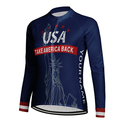 Customized Trump 2024 Women's Cycling Jersey Long Sleeve