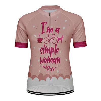 Customized Simple Women's Cycling Jersey Short Sleeve