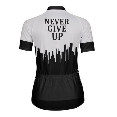 Customized Never Give Up Women's Cycling Jersey Short Sleeve