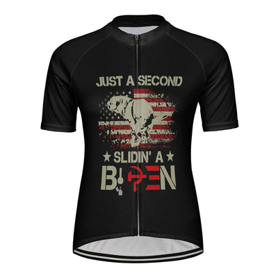Customized Just A Second Slidin' A Biden Women's Cycling Jersey Short Sleeve