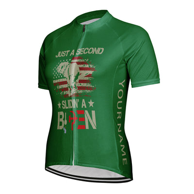 Customized Just A Second Slidin' A Biden Women's Cycling Jersey Short Sleeve