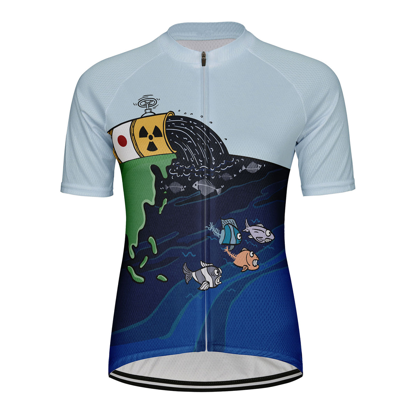 Customized Japan's Nuclear Sewage Discharge Women's Cycling Jersey Short Sleeve