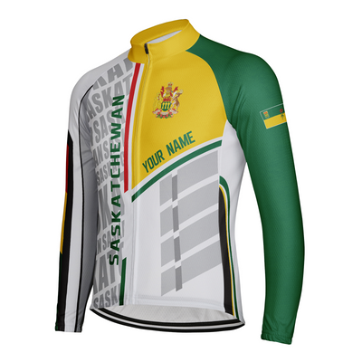 Customized Saskatchewan Men's Cycling Jersey Long Sleeve