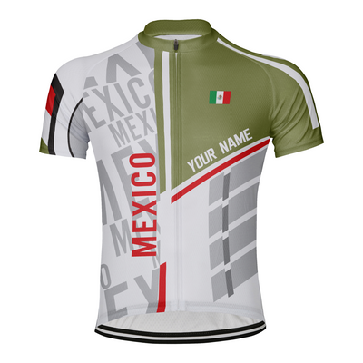 Customized Mexico Men's Cycling Jersey Short Sleeve