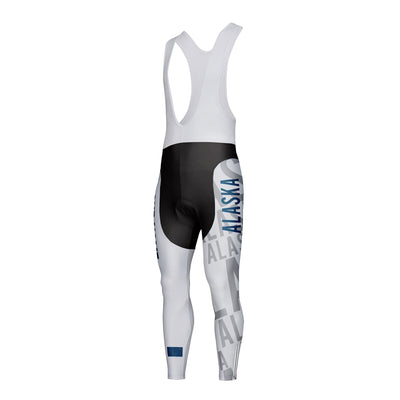Customized Alaska Unisex Thermal Fleece Cycling Bib Tights Long Pants
