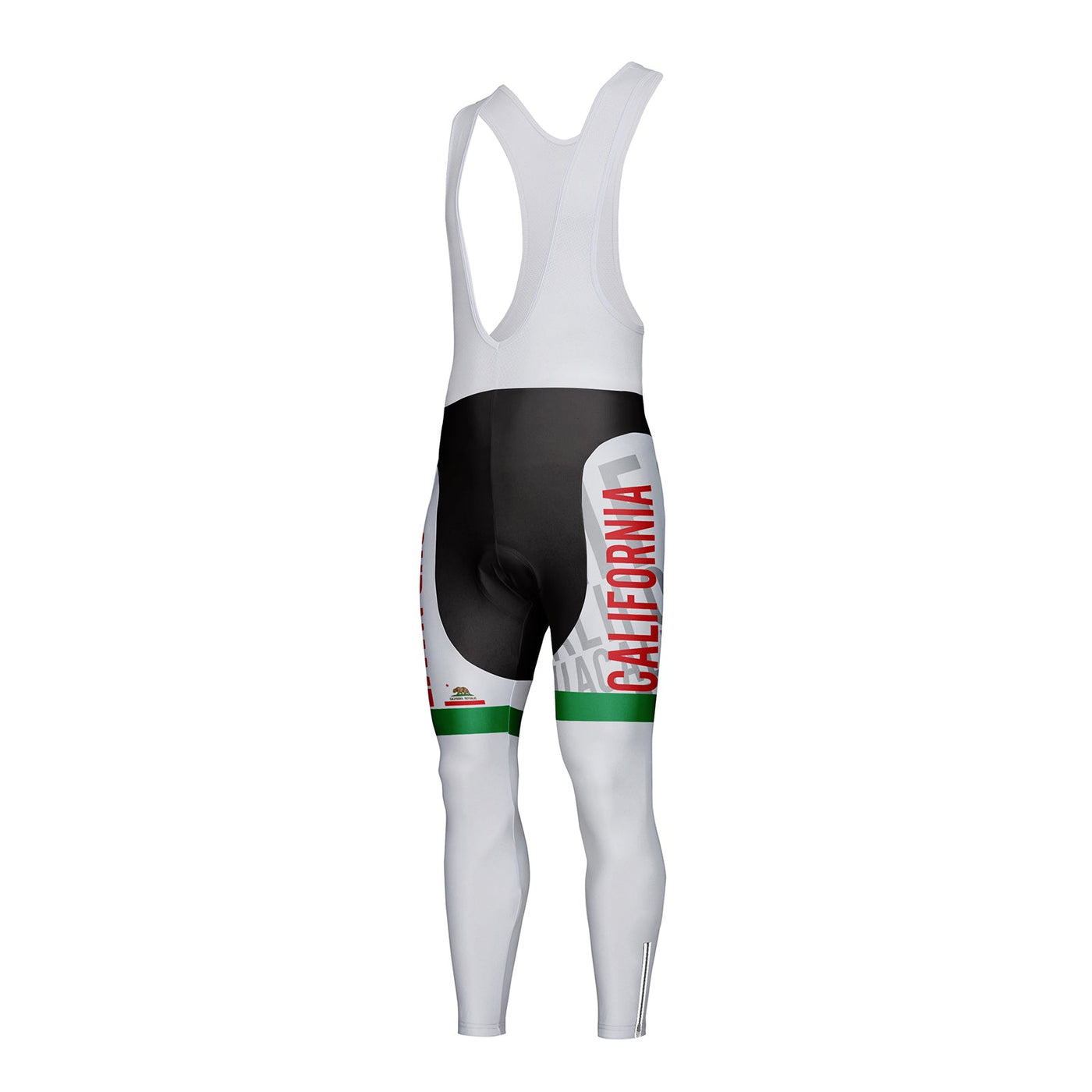 Customized California Unisex Thermal Fleece Cycling Bib Tights Long Pants