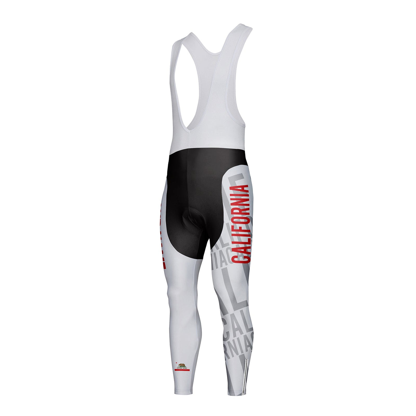 Customized California Unisex Thermal Fleece Cycling Bib Tights Long Pants