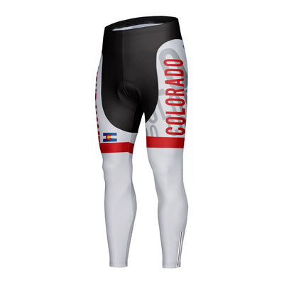 Customized Colorado Unisex Thermal Fleece Cycling Tights Long Pants