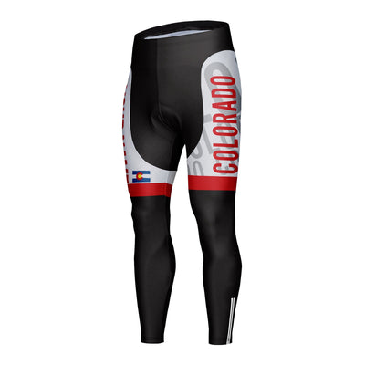 Customized Colorado Unisex Thermal Fleece Cycling Tights Long Pants
