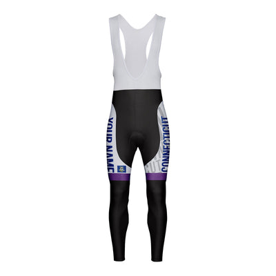 Customized Connecticut Unisex Thermal Fleece Cycling Bib Tights Long Pants
