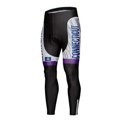 Customized Connecticut Unisex Thermal Fleece Cycling Tights Long Pants