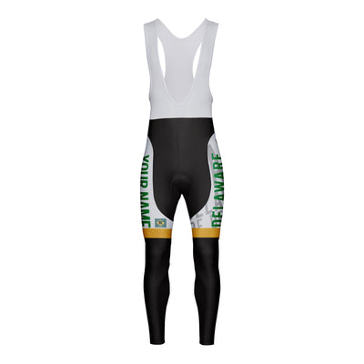 Customized Delaware Unisex Thermal Fleece Cycling Bib Tights Long Pants