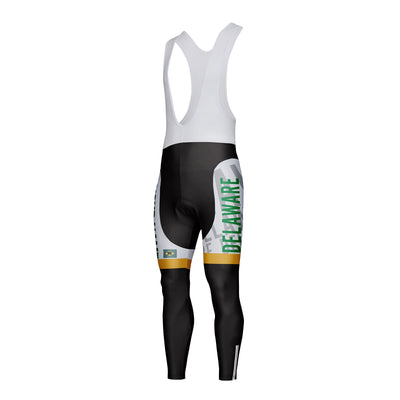 Customized Delaware Unisex Thermal Fleece Cycling Bib Tights Long Pants