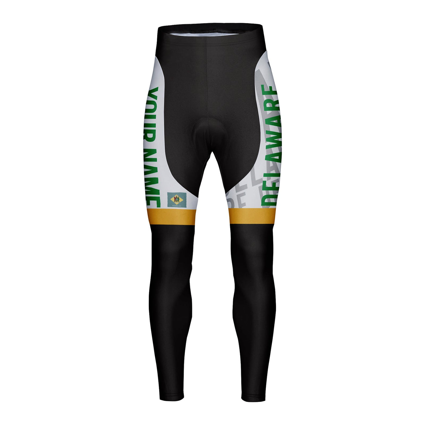 Customized Delaware Unisex Thermal Fleece Cycling Tights Long Pants