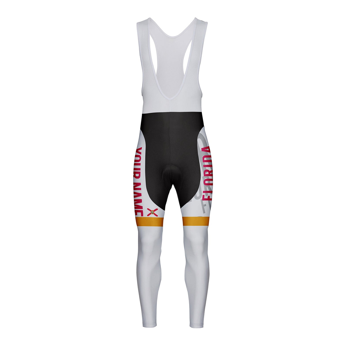 Customized Florida Unisex Thermal Fleece Cycling Bib Tights Long Pants