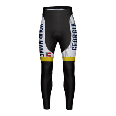 Customized Georgia Unisex Thermal Fleece Cycling Tights Long Pants