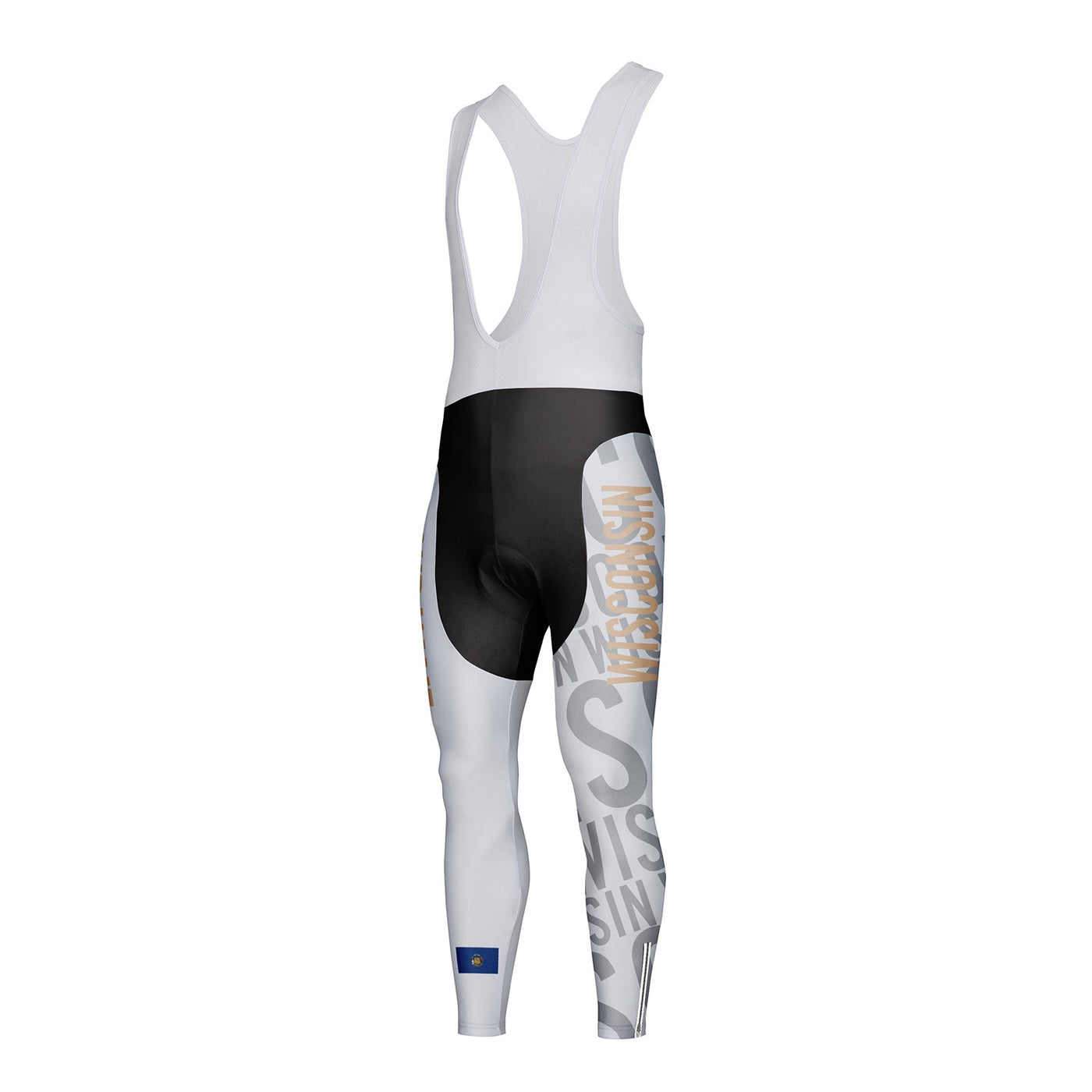 Customized Wisconsin Unisex Thermal Fleece Cycling Bib Tights Long Pants
