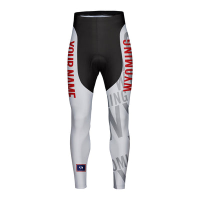 Customized Wyoming Unisex Thermal Fleece Cycling Tights Long Pants