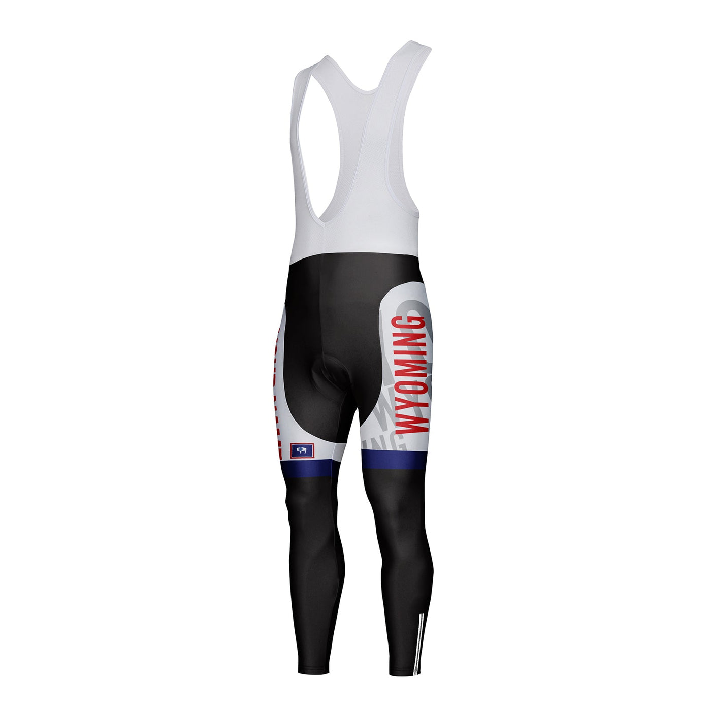 Customized Wyoming Unisex Thermal Fleece Cycling Bib Tights Long Pants