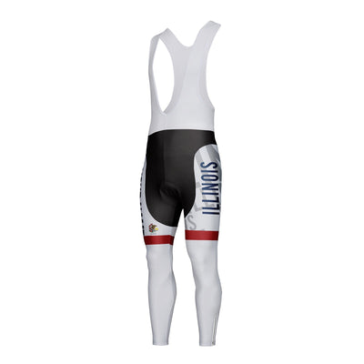 Customized Illinois Unisex Thermal Fleece Cycling Bib Tights Long Pants