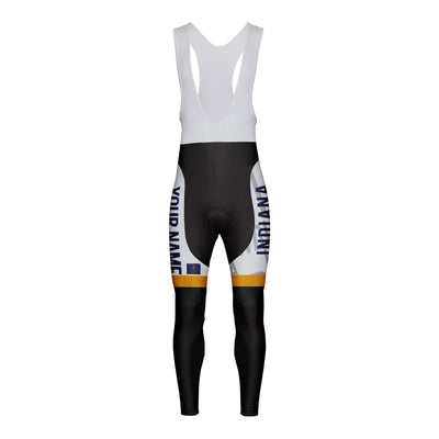 Customized Indiana Unisex Thermal Fleece Cycling Bib Tights Long Pants