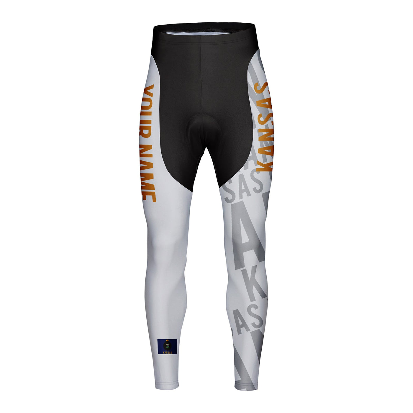 Customized Kansas Unisex Thermal Fleece Cycling Tights Long Pants