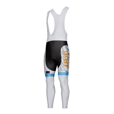 Customized Kansas Unisex Thermal Fleece Cycling Bib Tights Long Pants
