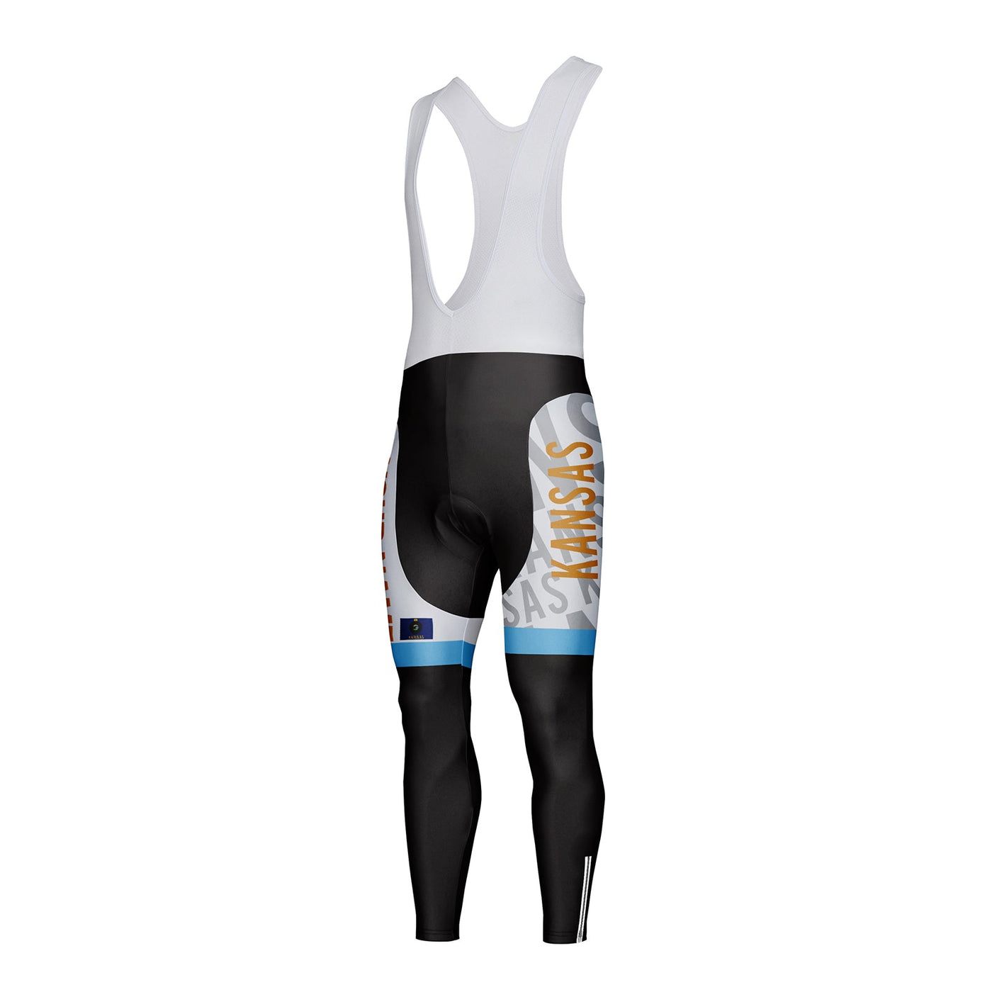 Customized Kansas Unisex Thermal Fleece Cycling Bib Tights Long Pants