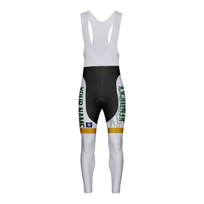 Customized Kentucky Unisex Thermal Fleece Cycling Bib Tights Long Pants