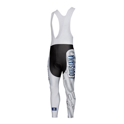 Customized Louisiana Unisex Thermal Fleece Cycling Bib Tights Long Pants