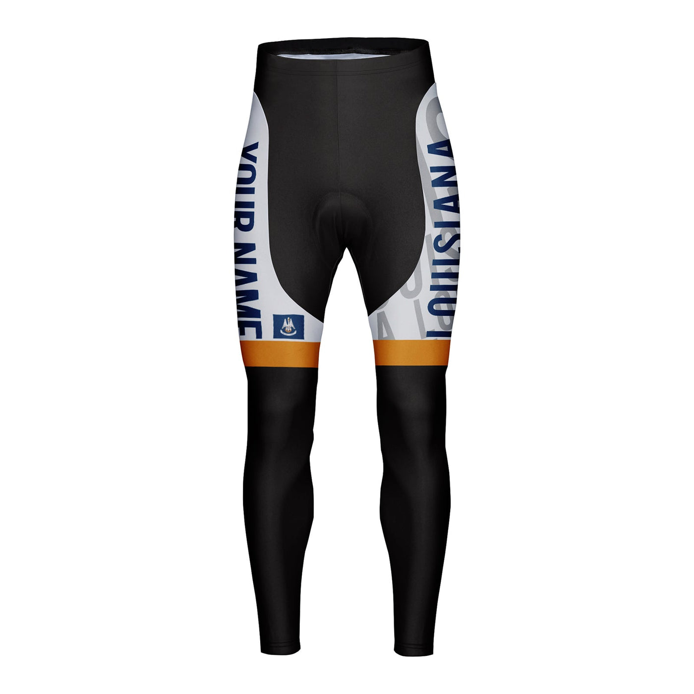 Customized Louisiana Unisex Thermal Fleece Cycling Tights Long Pants