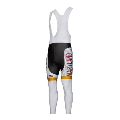 Customized Maryland Unisex Thermal Fleece Cycling Bib Tights Long Pants